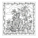 Colour Your Own Cats A Cat Watching Doves — wholesale greeting card