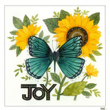 A sunflower card featuring the word JOY — wholesale greeting card
