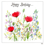 Happy birthday poppies and wildflowers image 0