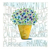 Christian primrose card with Romans 8 28 scripture — wholesale greeting card
