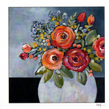 Floral vase card colourful flower design — wholesale greeting card