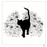 Colour Your Own A Black Cat In A Poppy Field — wholesale greeting card
