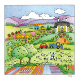 A Countryside Scene Including Sheep — wholesale greeting card