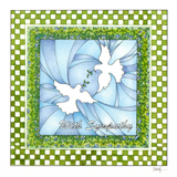 A With Sympathy card featuring white doves — wholesale greeting card
