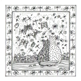 Colour Your Own Cats Watching Butterflies — wholesale greeting card