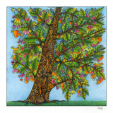 A tree full of beautiful birds — wholesale greeting card