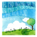 Christian  Landscape With Sheep — wholesale greeting card