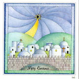Christmas Scene With A Bethlehem Star — wholesale greeting card