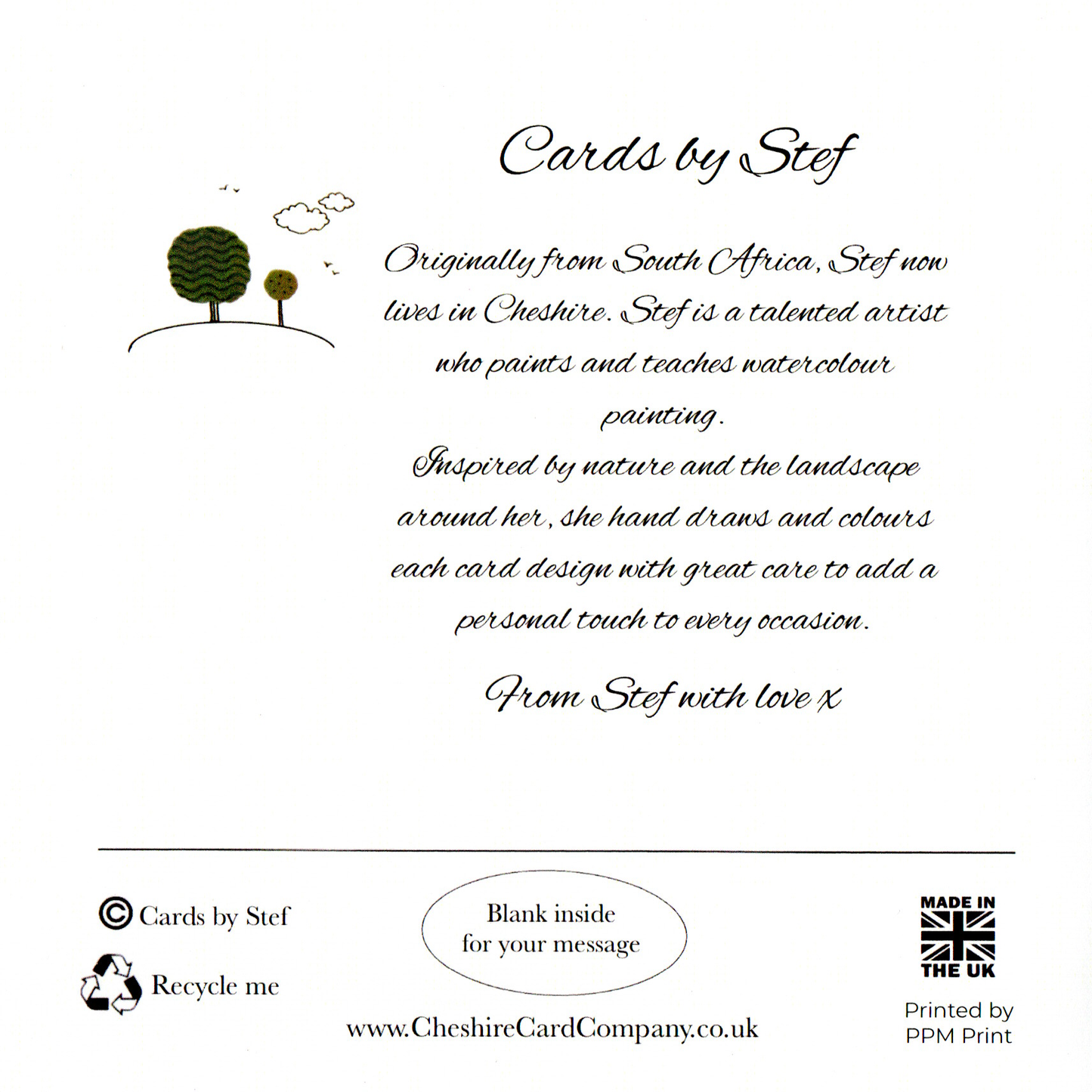 colour your own cat under the sunflowers greeting card, detail 3