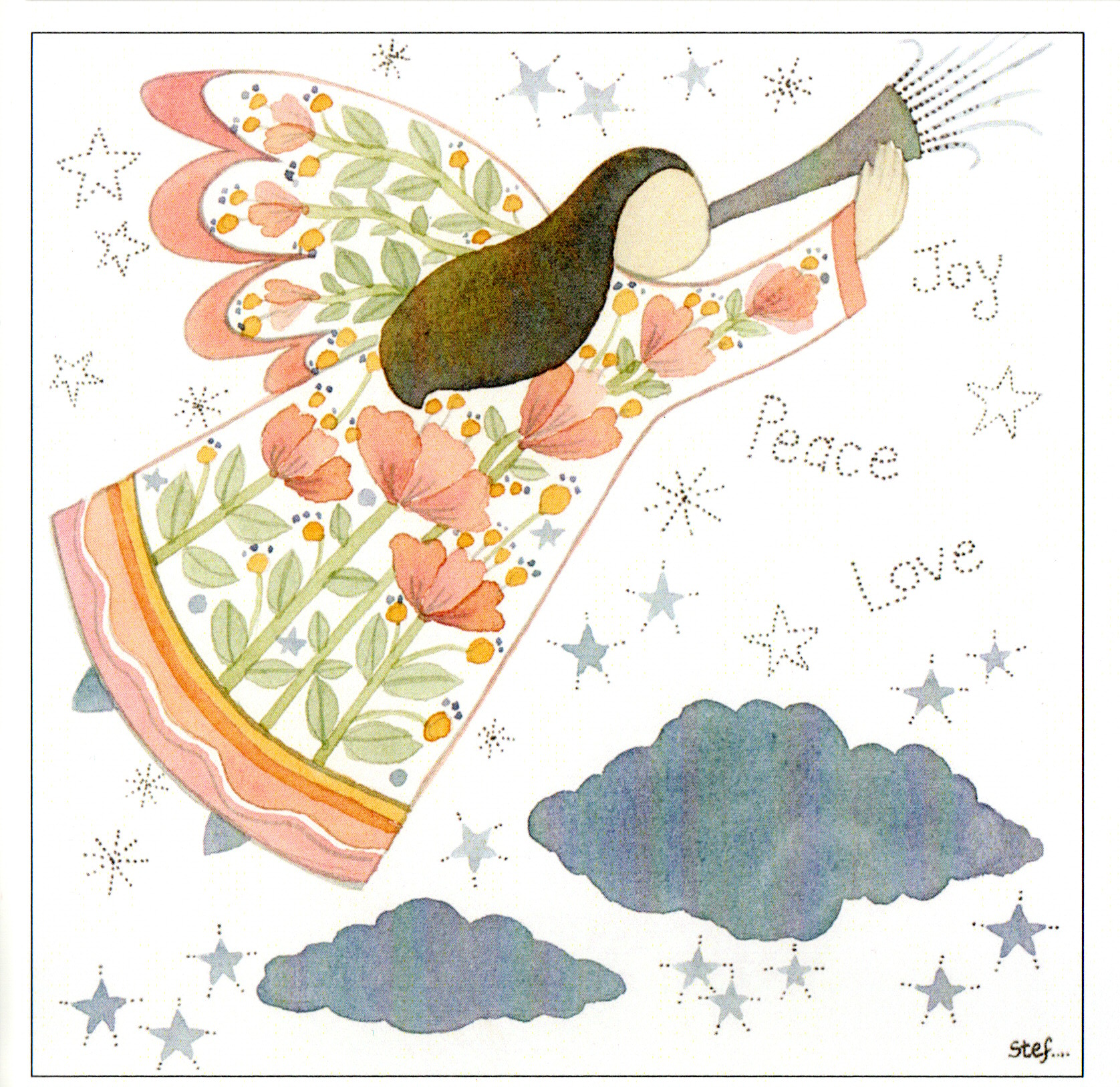 Christmas Angel Joy Peace Love — wholesale greeting card