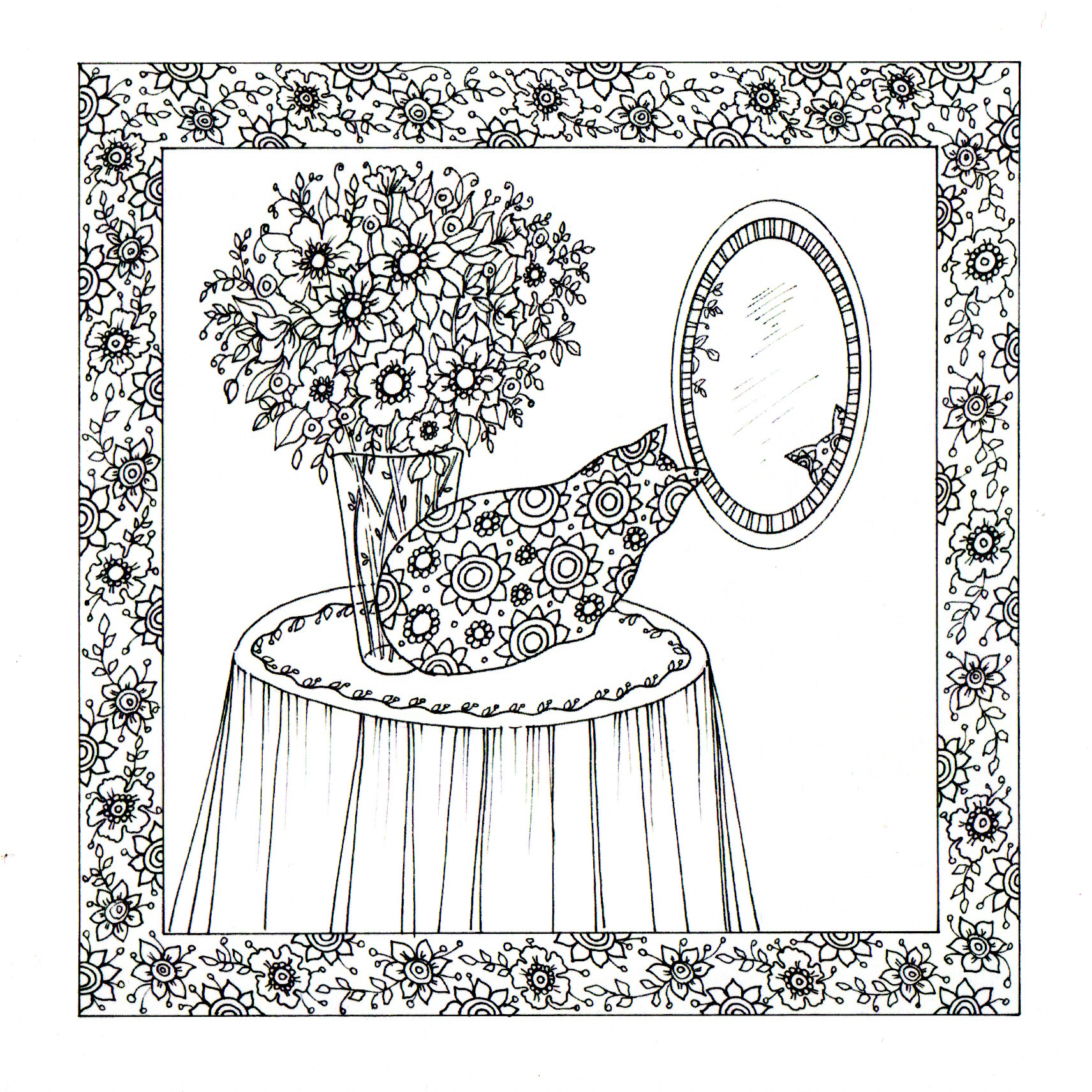 Colour Your Own Mirror Cat — wholesale greeting card