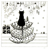 Colour Your Own Cat Sat On Cushions — wholesale greeting card