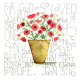 Christian Pot Of Red Poppies — wholesale greeting card