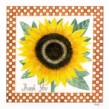 Thank you sunflower card with bright yellow petals image 0