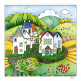 A lovely village scene set in the country — wholesale greeting card