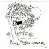 Colour Your Own Cats Sat In A Tree — wholesale greeting card