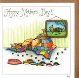 Cosy Dog Family Mother’s Day Card — wholesale greeting card
