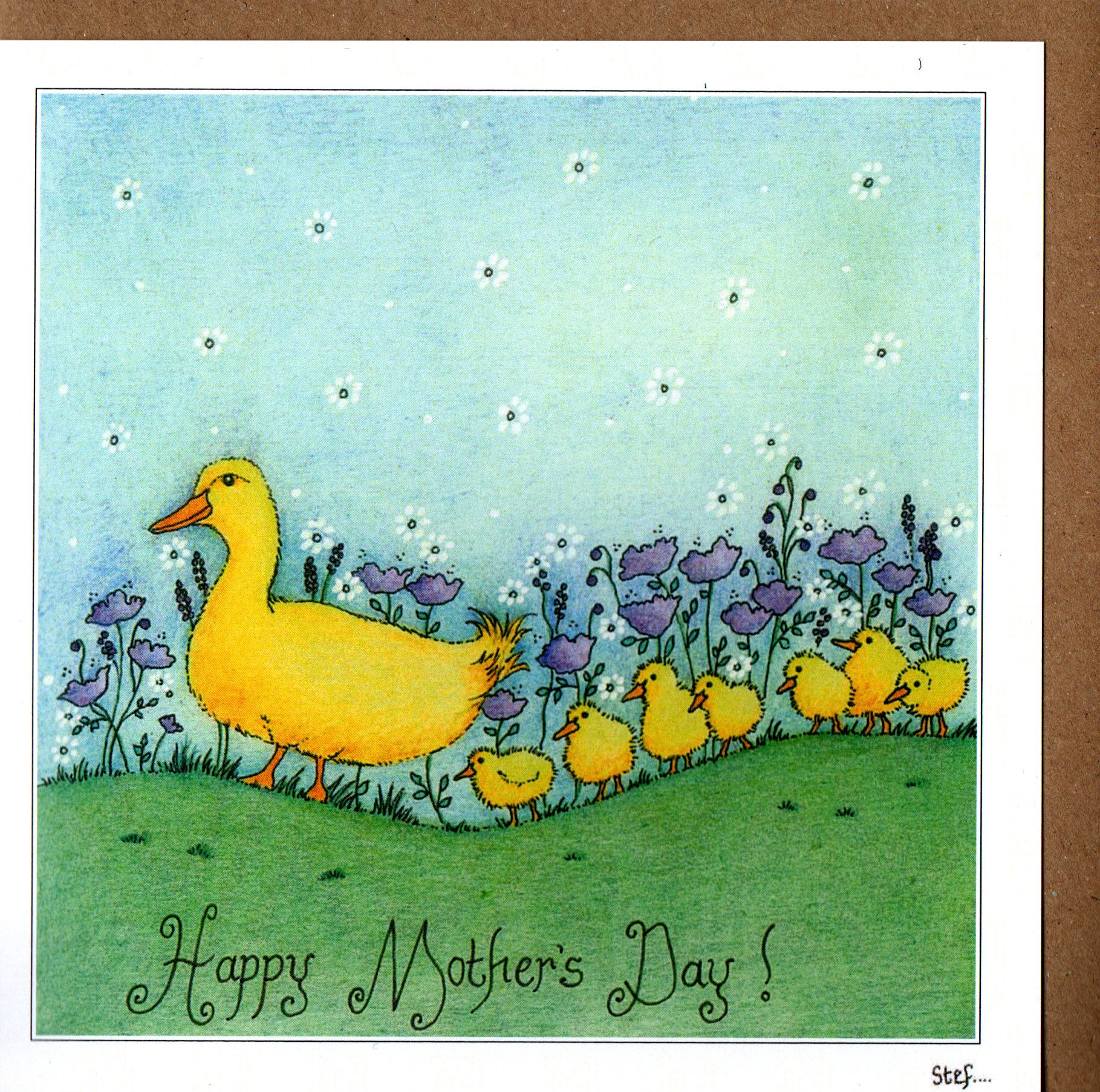 Mother Duck and Ducklings Meadow Mother’s Day Card — wholesale greeting card